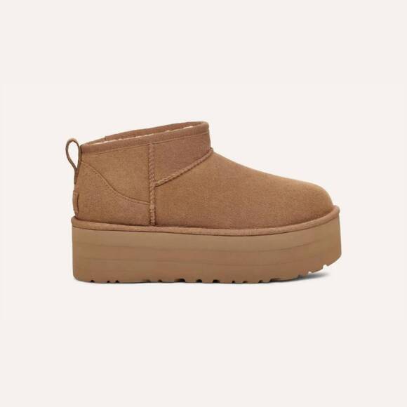 NEW UGG women's classic ultra mini platform boot in chestnut
